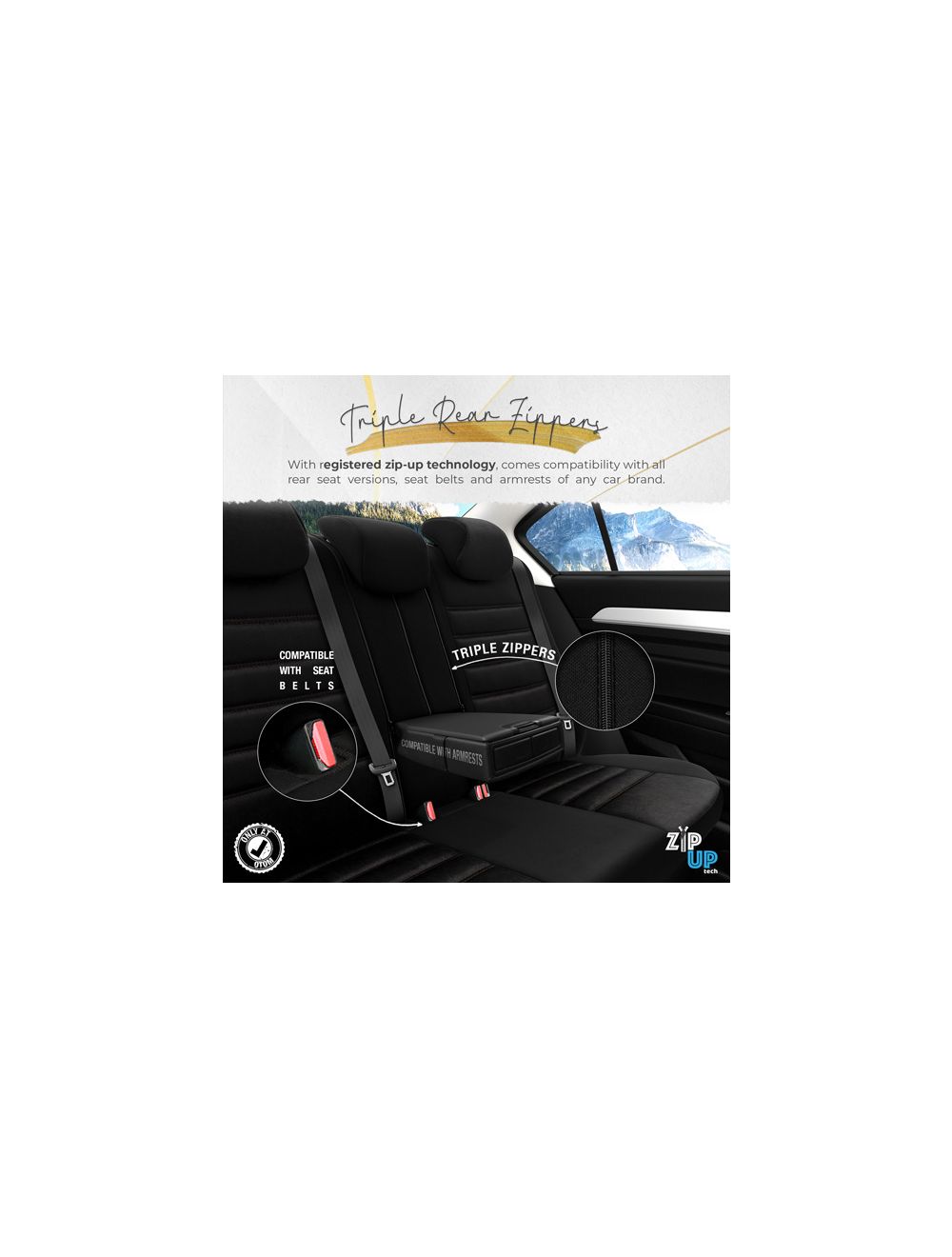 Auto back seat covers top
